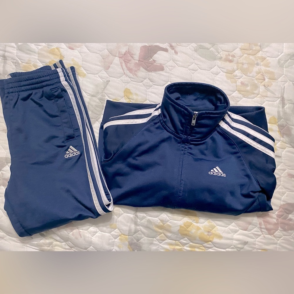 Adidas navy track suit